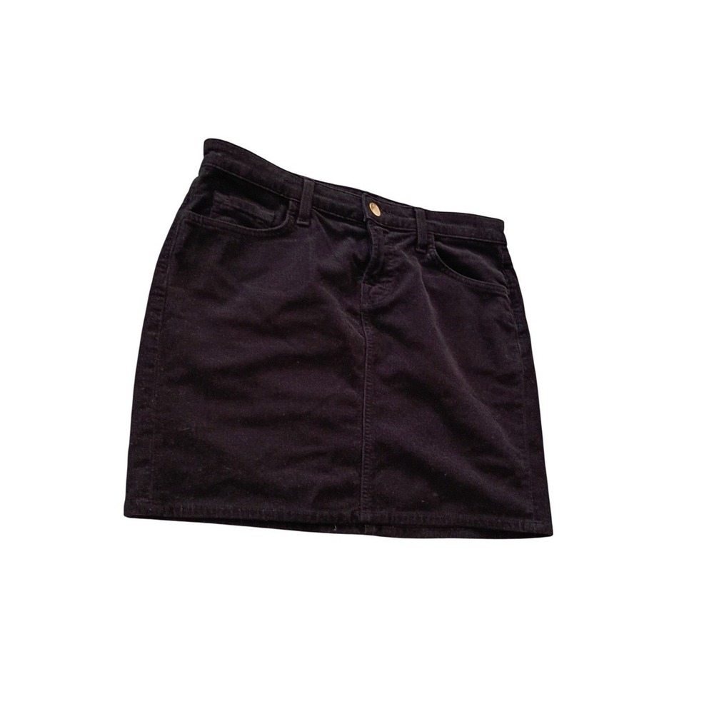 J Brand Gwynne Black Corduroy Mini Skirt Casual Versatile Everyday Sizeā 26x15 L